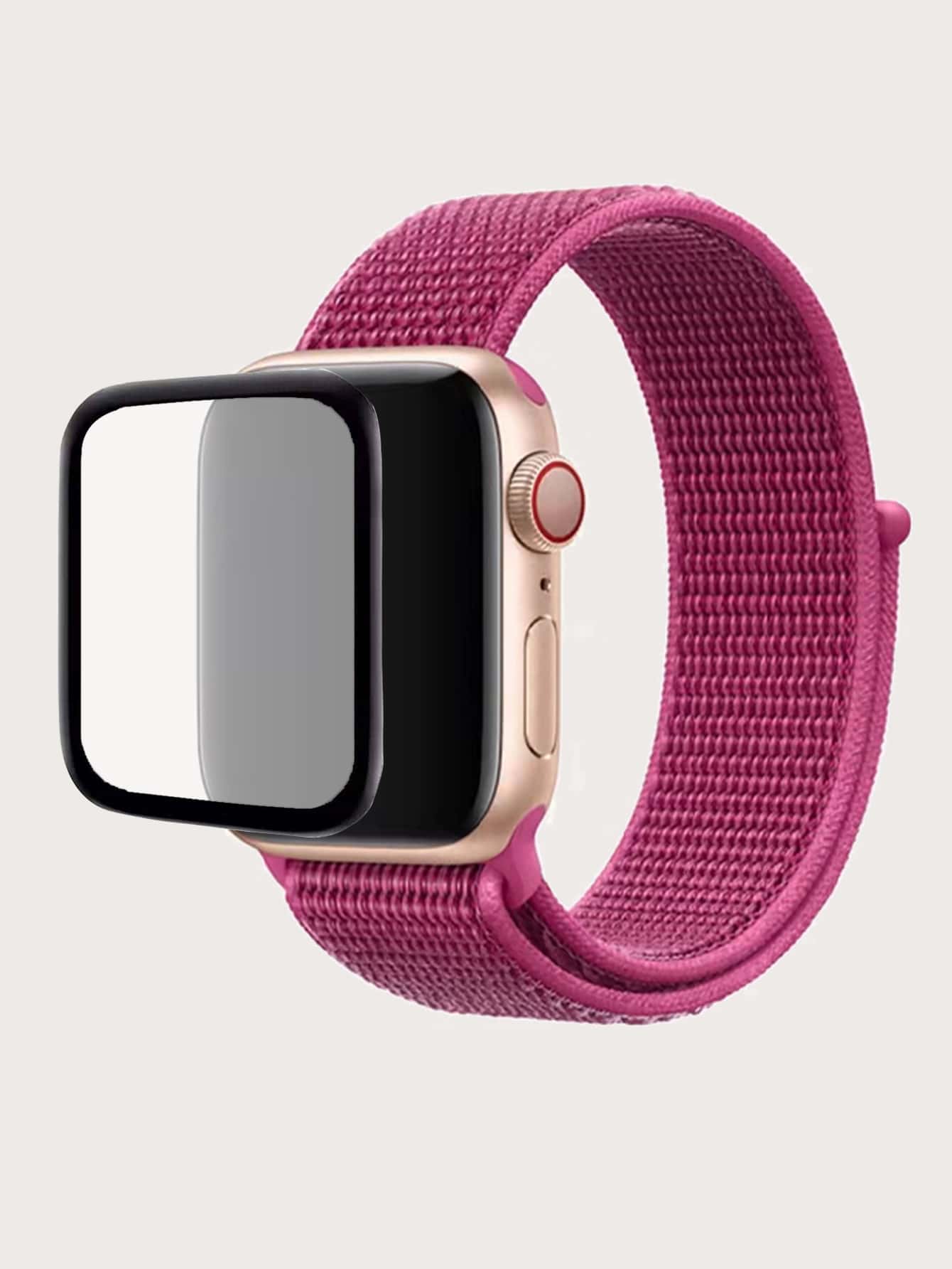 1pc Watchband Compatible With Apple Watch & 1pc Screen Protection Film