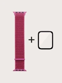 1pc Watchband Compatible With Apple Watch & 1pc Screen Protection Film