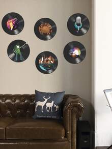 6 cái Ghi lại Thiết kế Tường Sticker - Nhiều màu - Xem 4