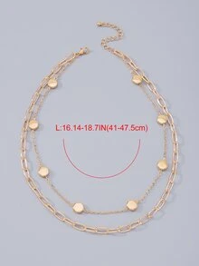 vòng cổ trang trí nhiều lớp - Vàng - Xem 4