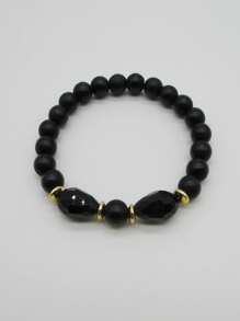 1 vòng tay cườm - màu đen - Xem 1