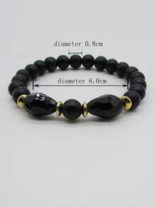 1 vòng tay cườm - màu đen - Xem 4