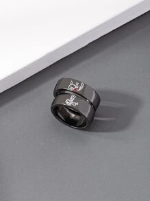 2 cái Người đàn ông Phim hoạt hình Hình Chi tiết Vòng - Màu Đen Súng - Xem 1