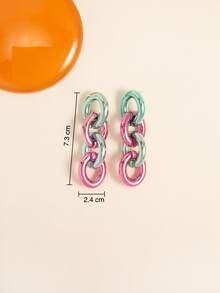 Bông tai thả chuỗi - Nhiều màu - Xem 3