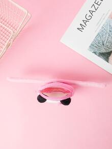 Girls Panda Design Fluffy Coin Purse - White - View 2