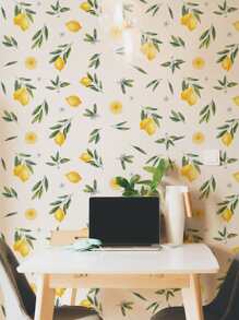 1 hoja Pegatina de pared con estampado de limón - Multicolor - Ver 4