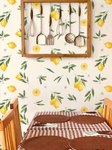 1 hoja Pegatina de pared con estampado de limón - Multicolor - Ver 6