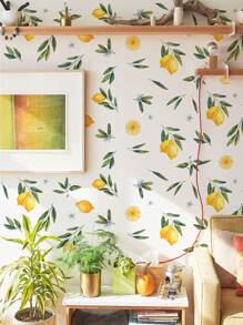 1 hoja Pegatina de pared con estampado de limón - Multicolor - Ver 7