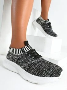 CUCCOO BASICS Giày Chạy bộ Đan Trang trí rìa Mặt trước thắt dây - Nhiều màu - Xem 2