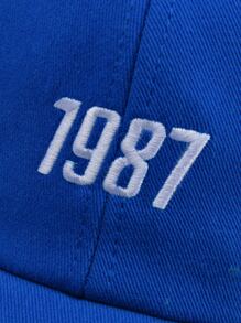 Phố thêu mũ bóng chày - Màu xanh lam - Xem 2