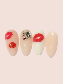 1 ark läppmönster Nail Art Sticker Nagelklistermärken DIY