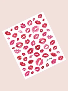 1 ark läppmönster Nail Art Sticker Nagelklistermärken DIY