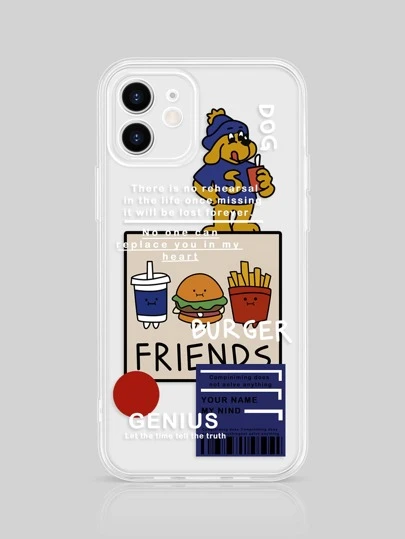 クリア携帯ケース 漫画グラフィック