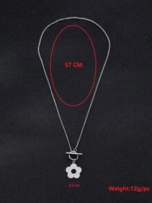 Vòng cổ nam hoa quyến rũ - Bạc - Xem 3