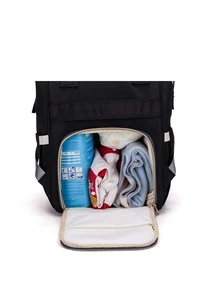 1入組字母貼布尿布包 - 黑色 - 查看 5