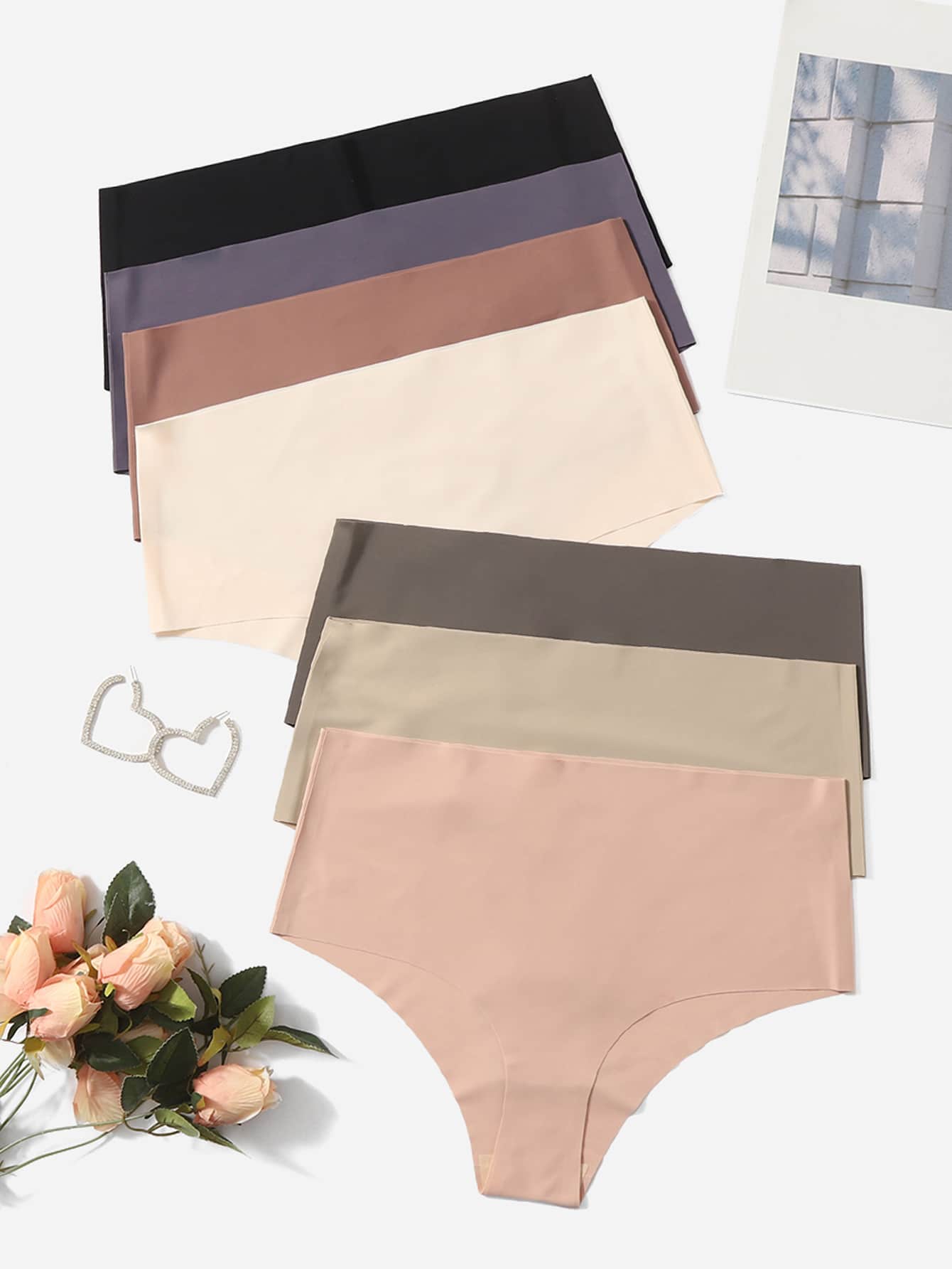 7pack Plus Plain Panty - Multicolor - View 1