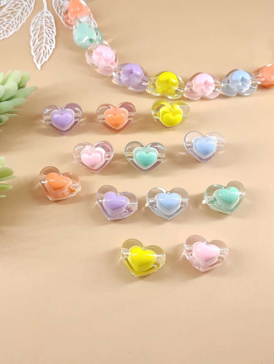 12 piezas Accesorio de joya DIY con corazón - Multicolor - Ver 1