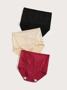 3pack Floral High Waist Panty Set - Multicolor - View 5