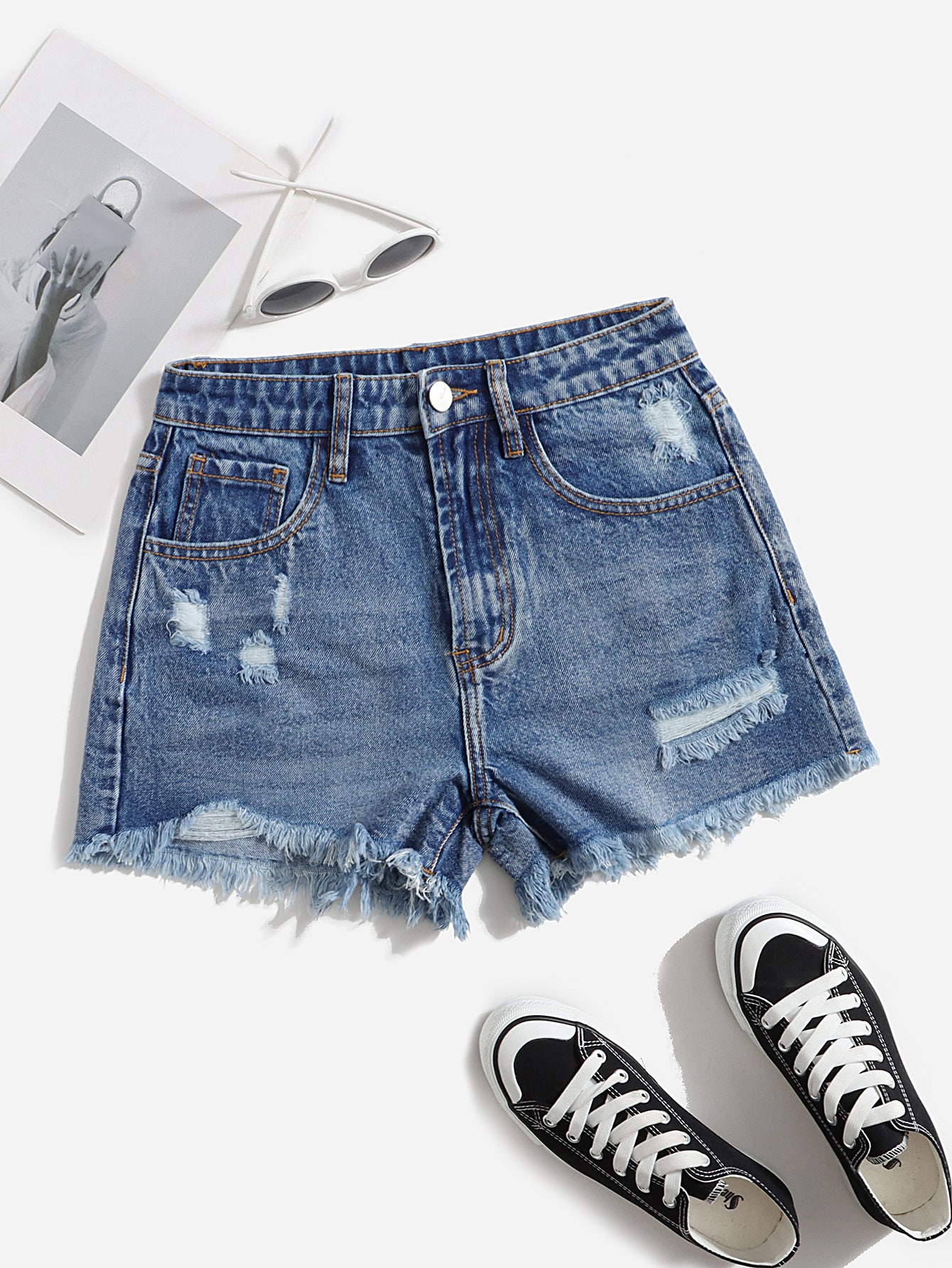 【EEUN】Raw Cut Bermuda Jeans EEUN | Raw Cut Bermuda Jeans