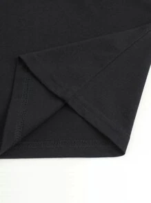 INAWLY Áo thun nữ Lá thư Giải trí - màu đen - Xem 5