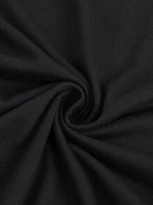 INAWLY Áo thun nữ Lá thư Giải trí - màu đen - Xem 6