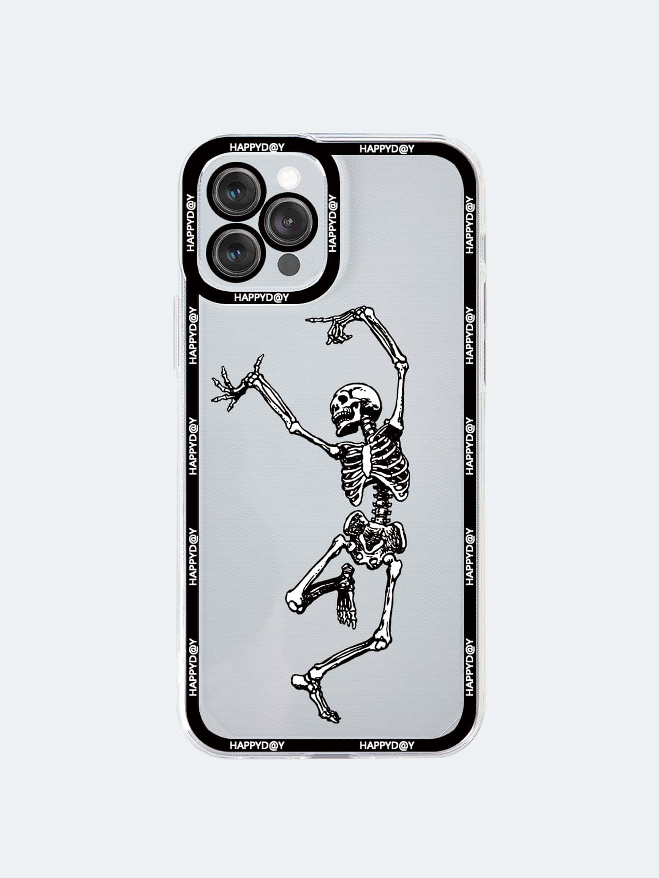 Hộp đựng điện thoại trong suốt Dancing Skull - Nhiều màu - Xem 1