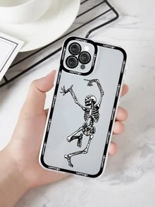 Hộp đựng điện thoại trong suốt Dancing Skull - Nhiều màu - Xem 3