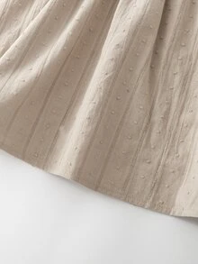 SHEIN Toddler Girls Floral Embroidery Swiss Dot Ruffle Trim Dress