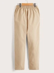 SHEIN Tween Boy 2pcs Slant Pockets Pants, School, Campus, College