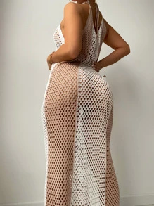 Cover up de color combinado con abertura - Multicolor - Ver 2