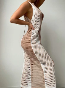 Cover up de color combinado con abertura - Multicolor - Ver 7