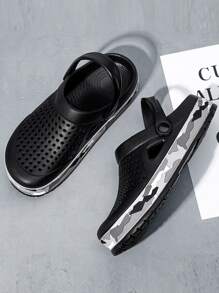 Giày bít mũi nhẹ, thoải mái Eva lội vườn, dép đế mềm thoáng khí ngoài trời - màu đen - Xem 3