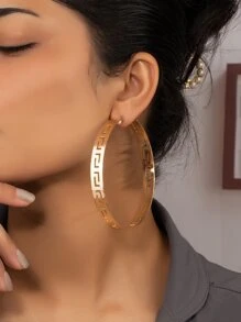 Hoa tai rỗng ngoài vòng - Vàng - Xem 1