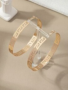 Hoa tai rỗng ngoài vòng - Vàng - Xem 2