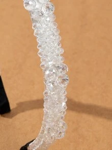 水晶裝飾髮箍 - 白色 - 查看 3