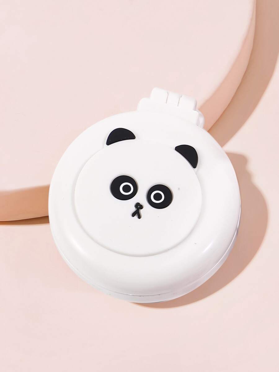 1 pieza Cepillo de bolsillo con espejo con forma de panda, cepillo de viaje con espejo gráfico de dibujos animados 2 en 1, cepillo de pelo mini lindo para bolso, espejo portátil pequeño con cepillo, para niñas, niños, amigos cercanos, estudiantes, adolescentes, peine, cepillo, cepillos de pelo, cepillo de bordes, cepillar el cabello, peine de pelo, peinar el cabello, cepillo desenredante, cepillo de bola, mini cepillo de pelo, juego de cepillos de pelo, peine de madera - Blanco - Ver 1