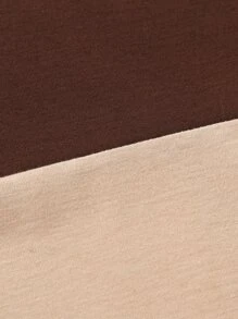 Manfinity 男士撞色T恤 - 卡其色 - 查看 4