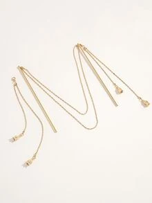 Horquilla de metal con diseño de flor - Multicolor - Ver 2