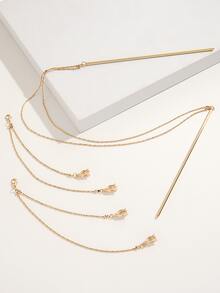 Horquilla de metal con diseño de flor - Multicolor - Ver 6