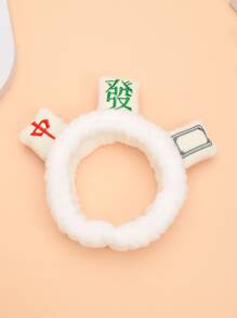 1pc Mahjong Decor Bath Headband - Multicolor - View 3