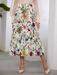 Modelyn 印花百褶半身裙 - 彩色 - 查看 3