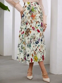 Modelyn 印花百褶半身裙 - 彩色 - 查看 5