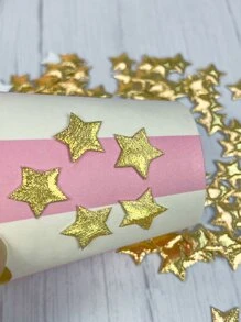 100入組星形設計紙屑 - 金色 - 查看 2