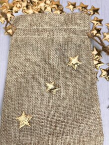 100入組星形設計紙屑 - 金色 - 查看 3