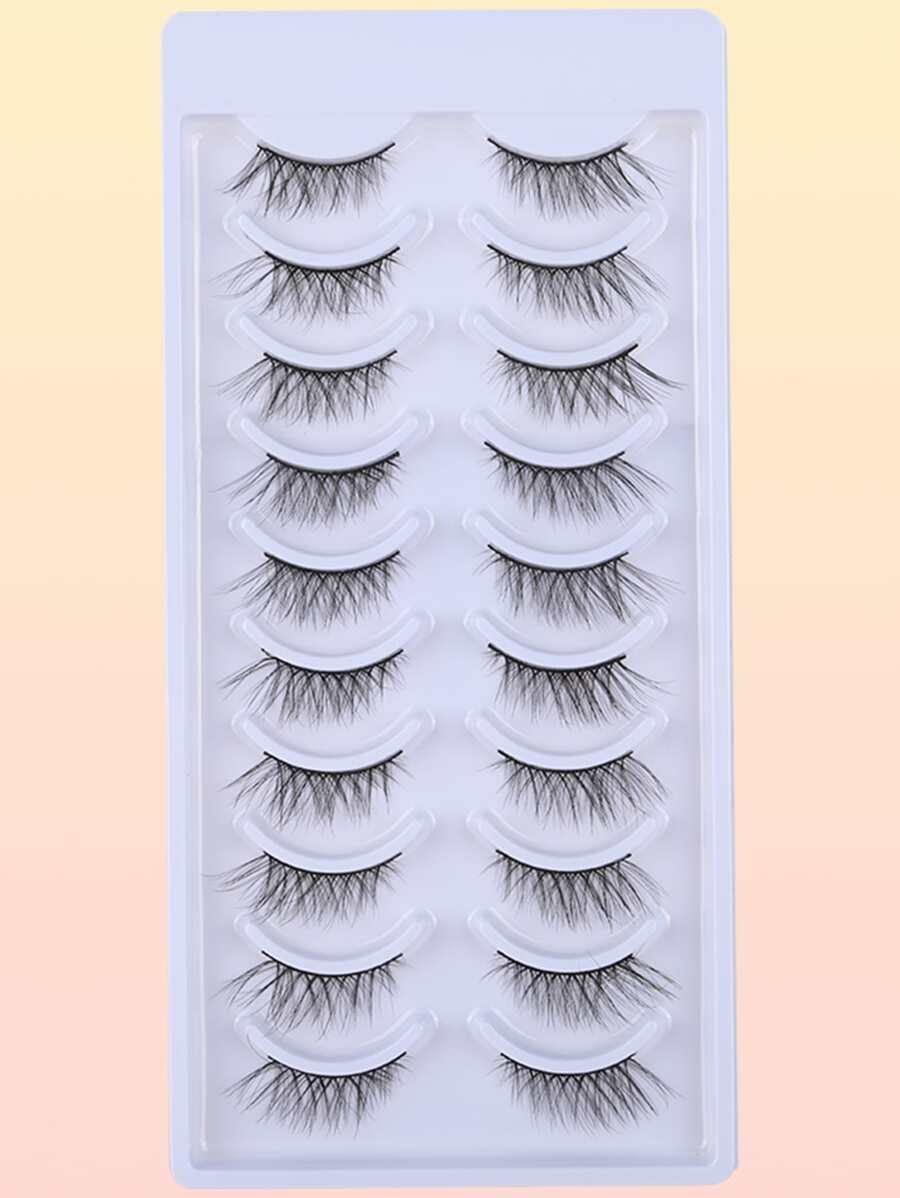 10pairs Cat Eye Individual False Eyelashes