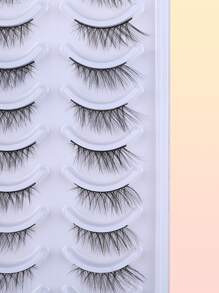 10pairs Cat Eye Individual False Eyelashes