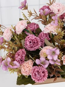 1 Pieza/3 Piezas Flores Artificiales Ramo De Claveles De Seda Decoración De Otoño Decoración De Bodas Flores De Mano De La Novia Pulsera Flores Para El Pecho Material De Decoración De Mesa De Comedor Del Hogar Habitación Dormitorio Vaso Decorativo Ramo De Flores Material Para Pasteles De Fiesta De Cumpleaños Diy Decoración Del Día De Año Nuevo Del Día De San Valentín Material De Utilería De Fotos