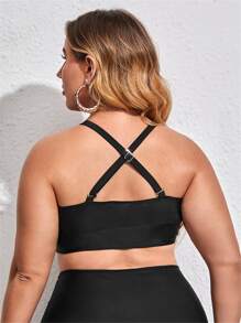 Celure Top bikini de escalera con abertura - Negro - Ver 2