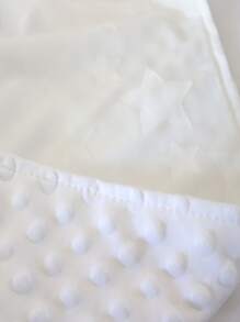 1入組雙層嬰兒繈褓毯 - 白色 - 查看 2