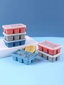 1入組6格隨機色冰塊模具帶蓋 - 彩色 - 查看 1